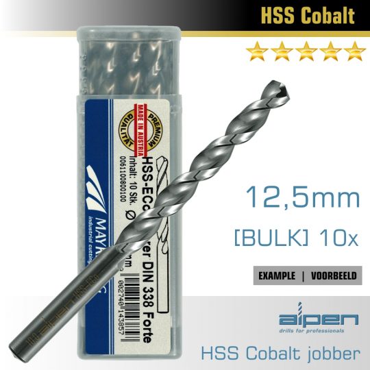 Drill bit cobalt 12.5mm standard length