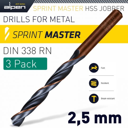 Sprint master din 338 2.5mm 3/pack