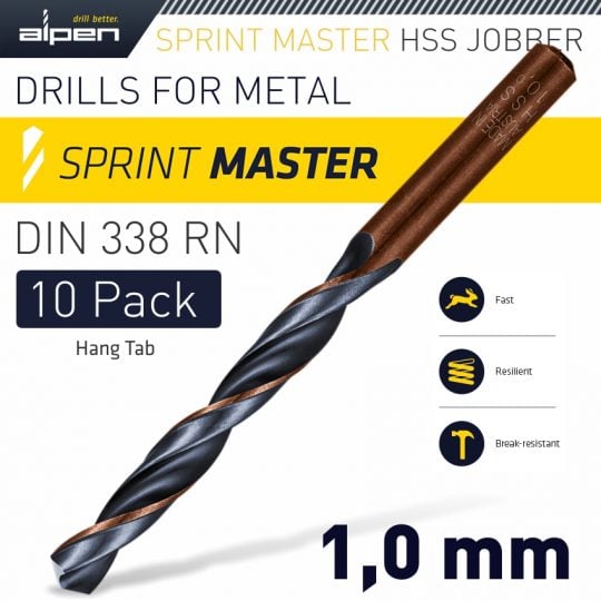 Sprint master 1.0mm hang tab mm 338mm 10pack