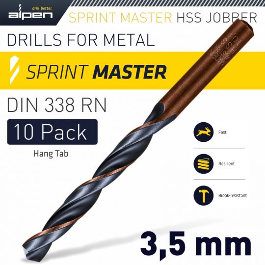 Sprint master 3.5mm hang tab din 10pack din 338