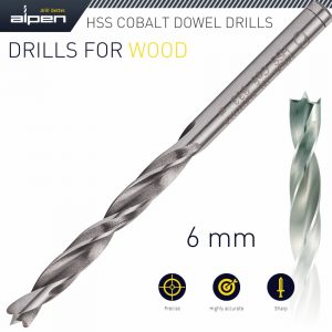 Hss cobalt wood drill bit 6mm