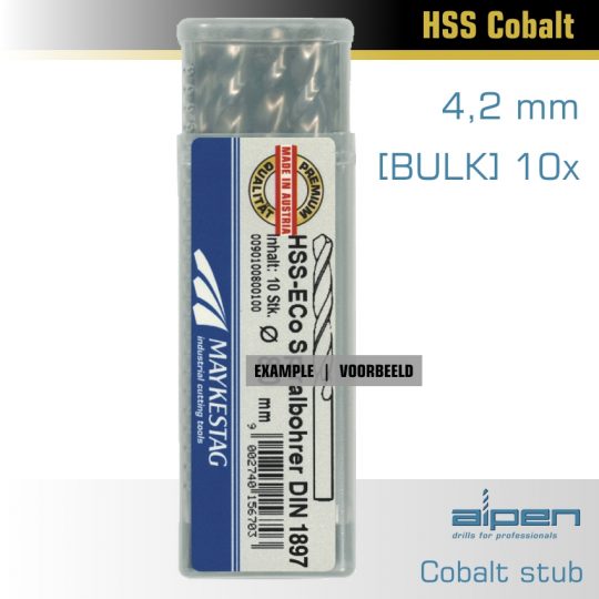 Cobalt drill short bulk 4.2mm