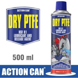 Action Can Dry Film Lubricant Fast Drying P.T.F.E 500ml (CAN32786)