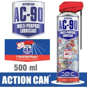 Action Can Multi Purpose Lube AC-90 LPG Twin Spray 500ml (CAN33179)