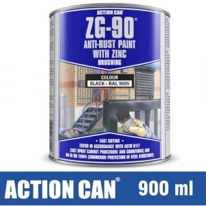 Action Can Anti Rust Paint ZG-90 Black 900ml (CAN33206)