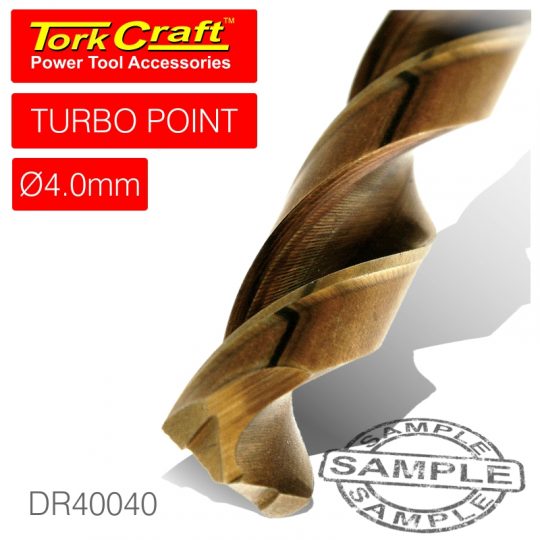 Drill bit hss turbo point 4.0mm 1/card
