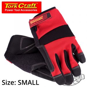 Work glove small- all purpose red with touch finger