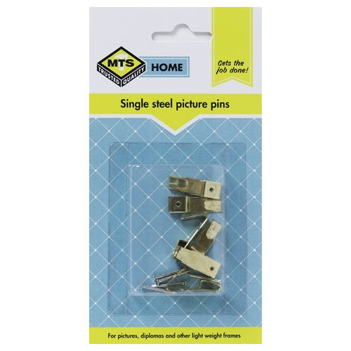 Mts Home  Single Steel Picture Pins 6Pc