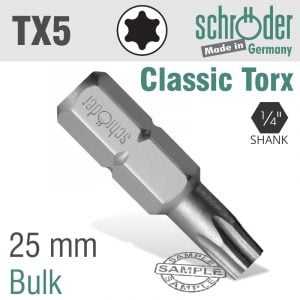 Torx tx 5 classic bit 25mm