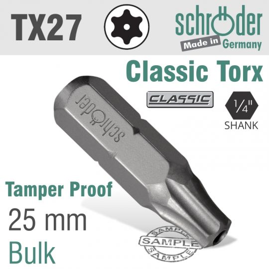 Torx tamper resist.t27 25mm