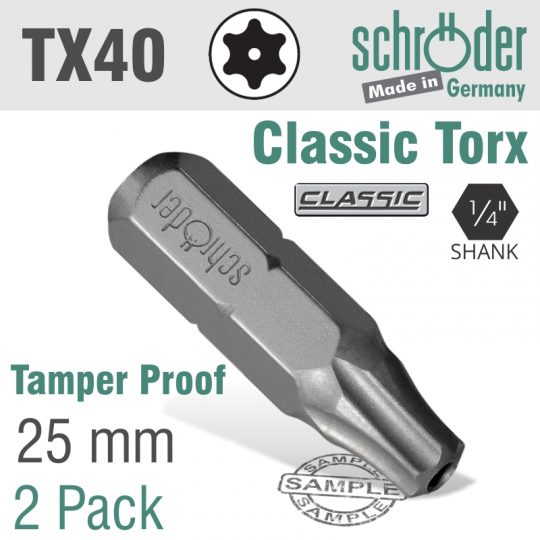 Torx tamp.resist. t40 2/pack