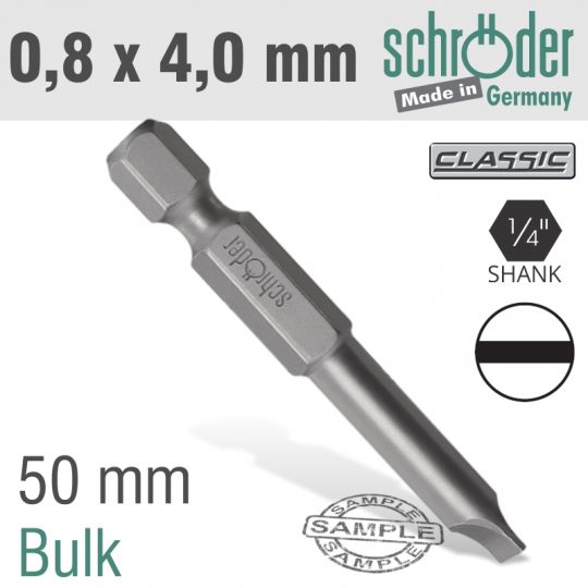 Slotted 0.8×4.0 50mm pwr.bit