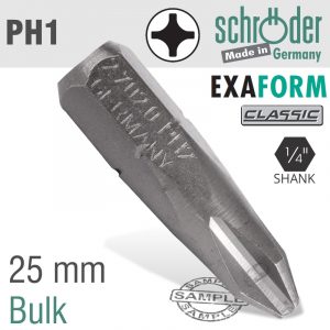 Ph1 exaform classic insert bit 25mm bulk