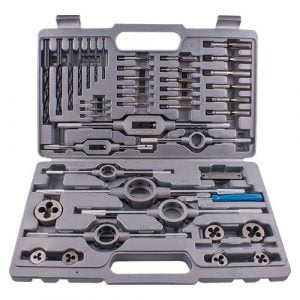 Tap and die set 44pce 3-12mm hss in metal case